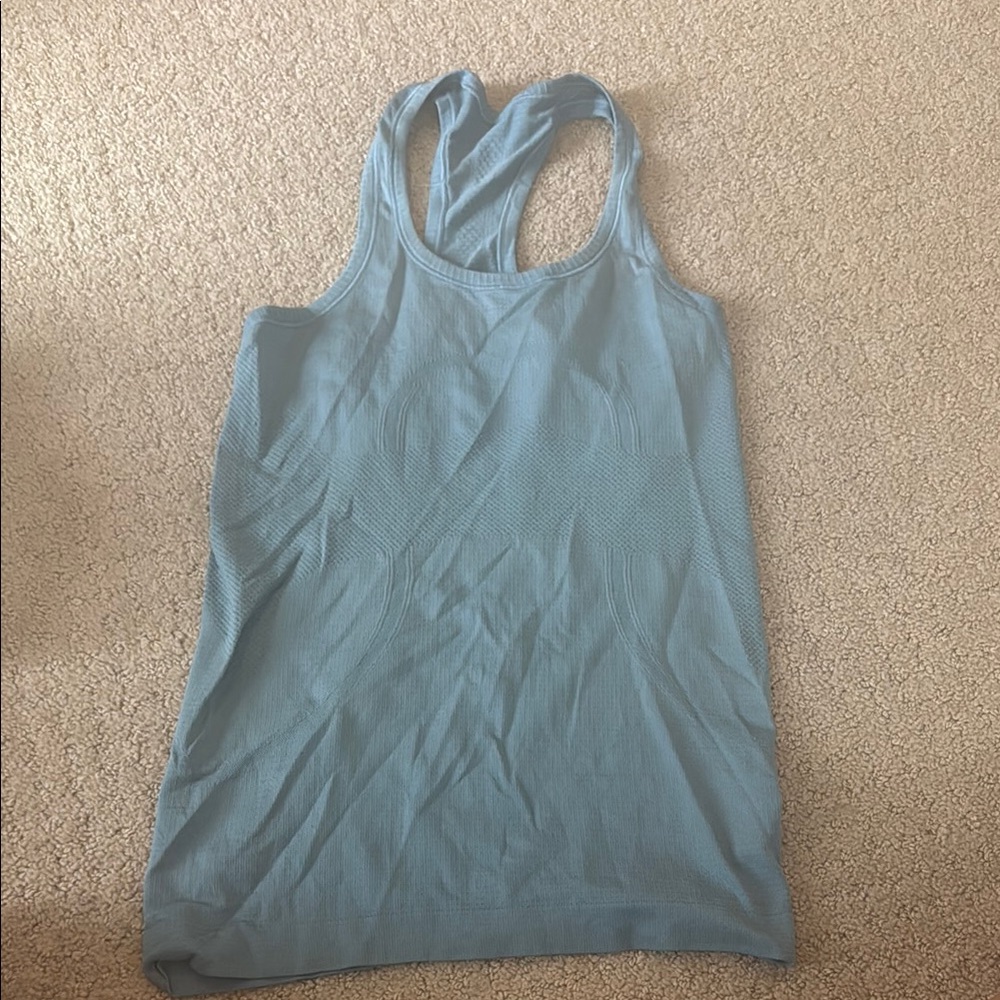 Lululemon Athletica Blue Sleeveless Tank Top
